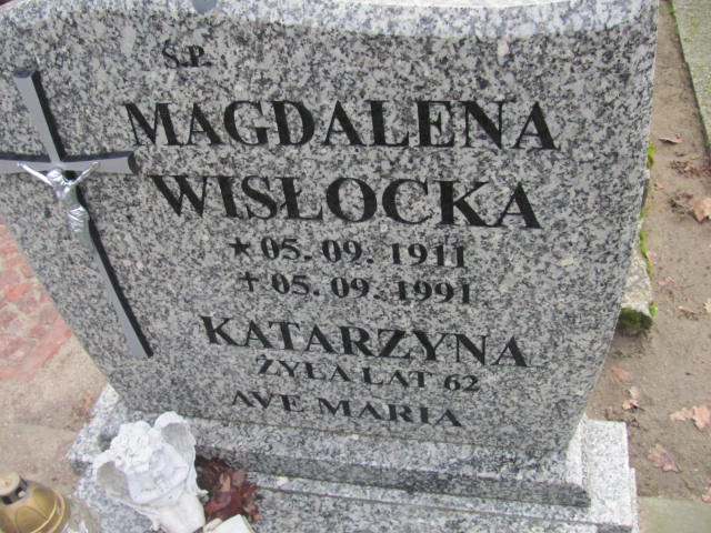 Magdalena Wisłocka 1911 Suchań - Grobonet - Wyszukiwarka osób pochowanych
