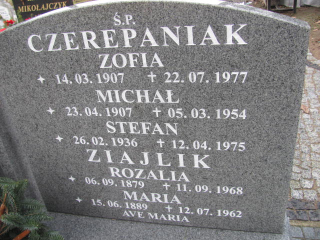 Michał Czerepaniak 1907 Suchań - Grobonet - Wyszukiwarka osób pochowanych