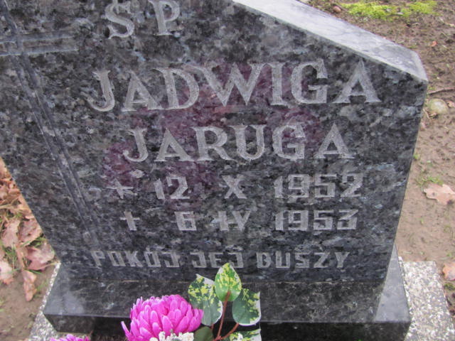 Jadwiga Jaruga 1952 Suchań - Grobonet - Wyszukiwarka osób pochowanych
