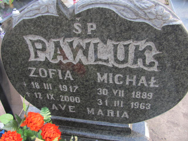 Michał Pawluk 1889 Suchań - Grobonet - Wyszukiwarka osób pochowanych