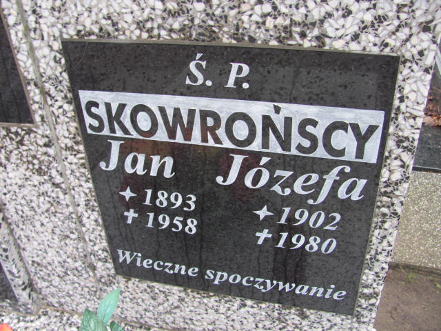 Józefa Skowrońska 1902 Suchań - Grobonet - Wyszukiwarka osób pochowanych