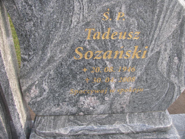 Tadeusz Sozański 1946 Suchań - Grobonet - Wyszukiwarka osób pochowanych