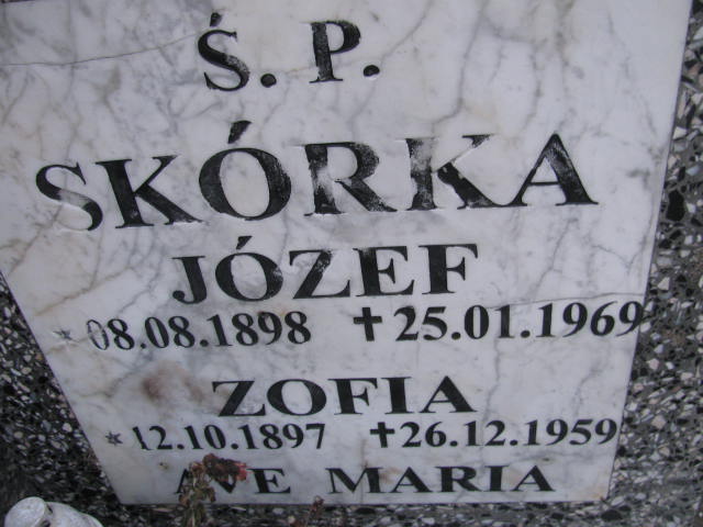 Zofia Skórka 1897 Suchań - Grobonet - Wyszukiwarka osób pochowanych