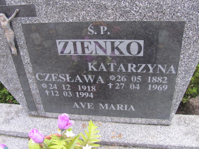 Czesława Zienko 1918 Suchań - Grobonet - Wyszukiwarka osób pochowanych